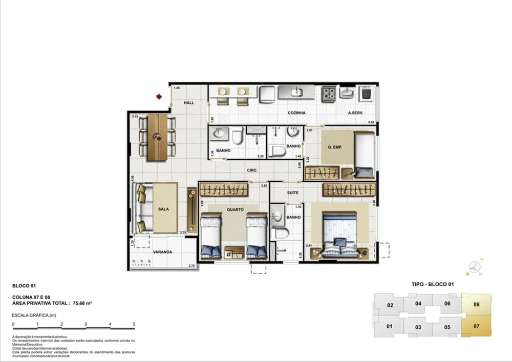 Apartamento, 3 quartos, 75 m² - Foto 51