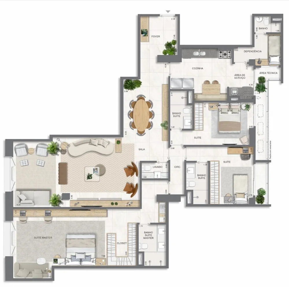 Apartamento, 3 quartos, 131 m² - Foto 64