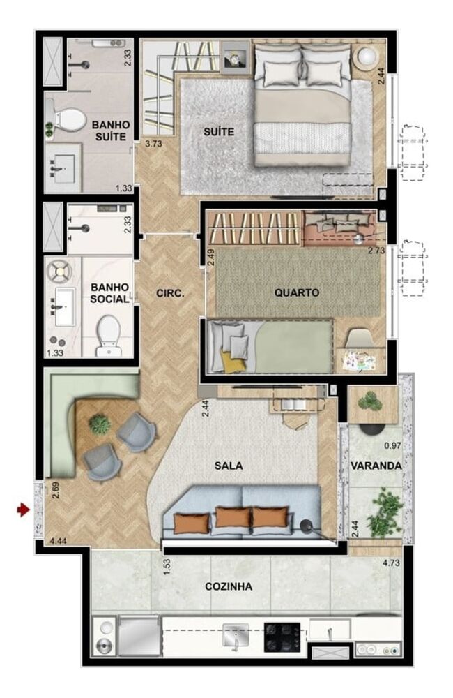 Apartamento à venda com 3 quartos, 68m² - Foto 12