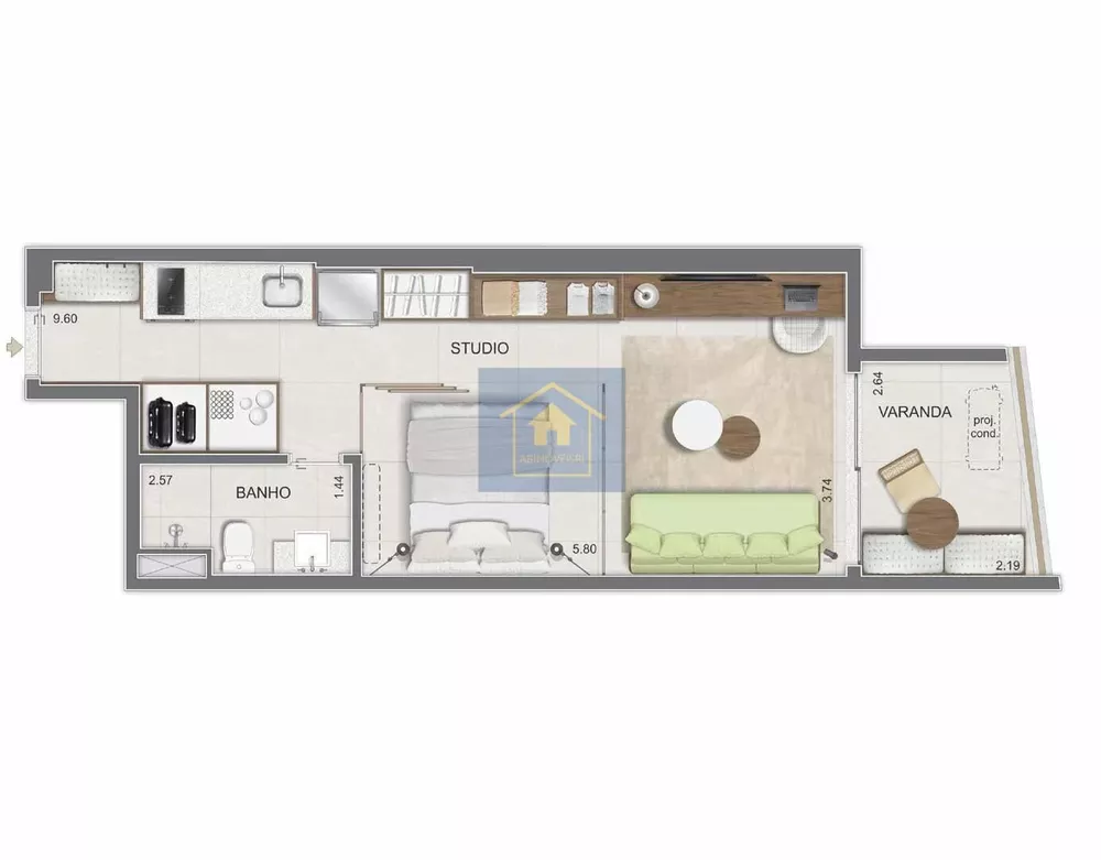 Apartamento, 2 quartos, 75 m² - Foto 1
