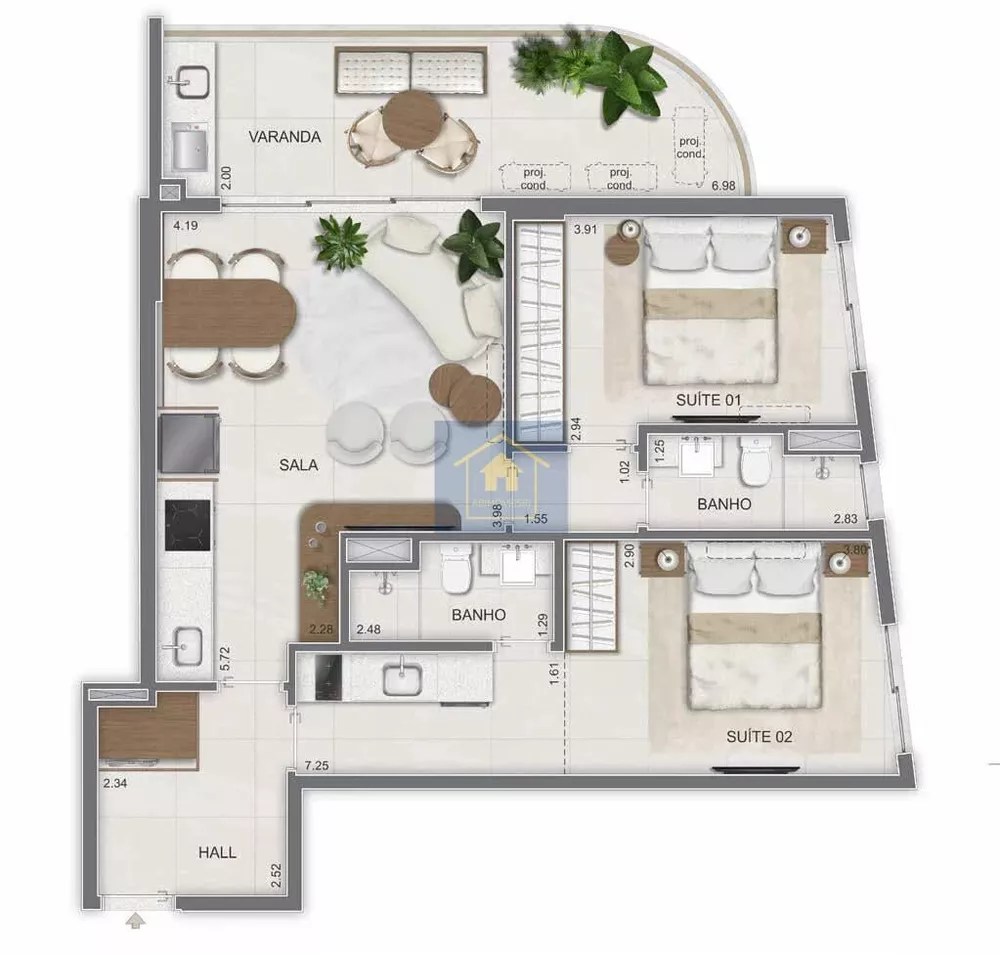 Apartamento, 2 quartos, 75 m² - Foto 4