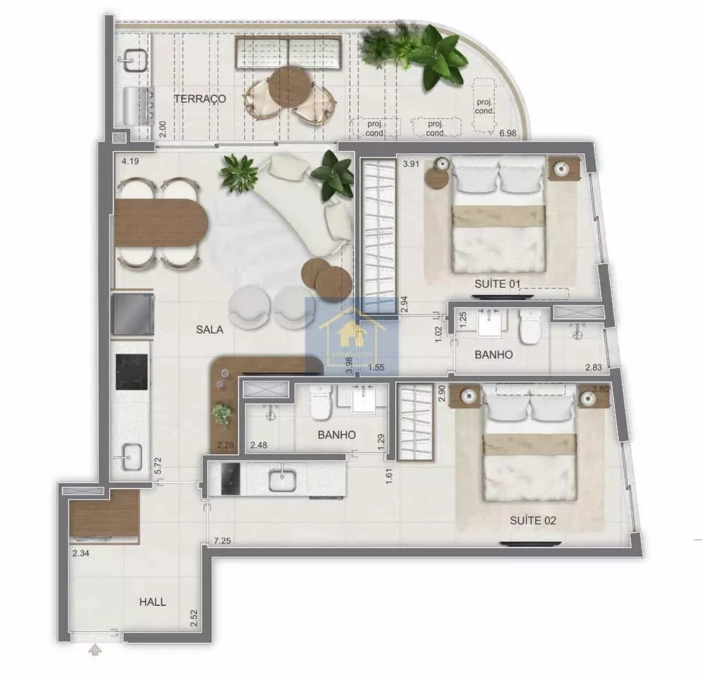 Apartamento, 2 quartos, 75 m² - Foto 6