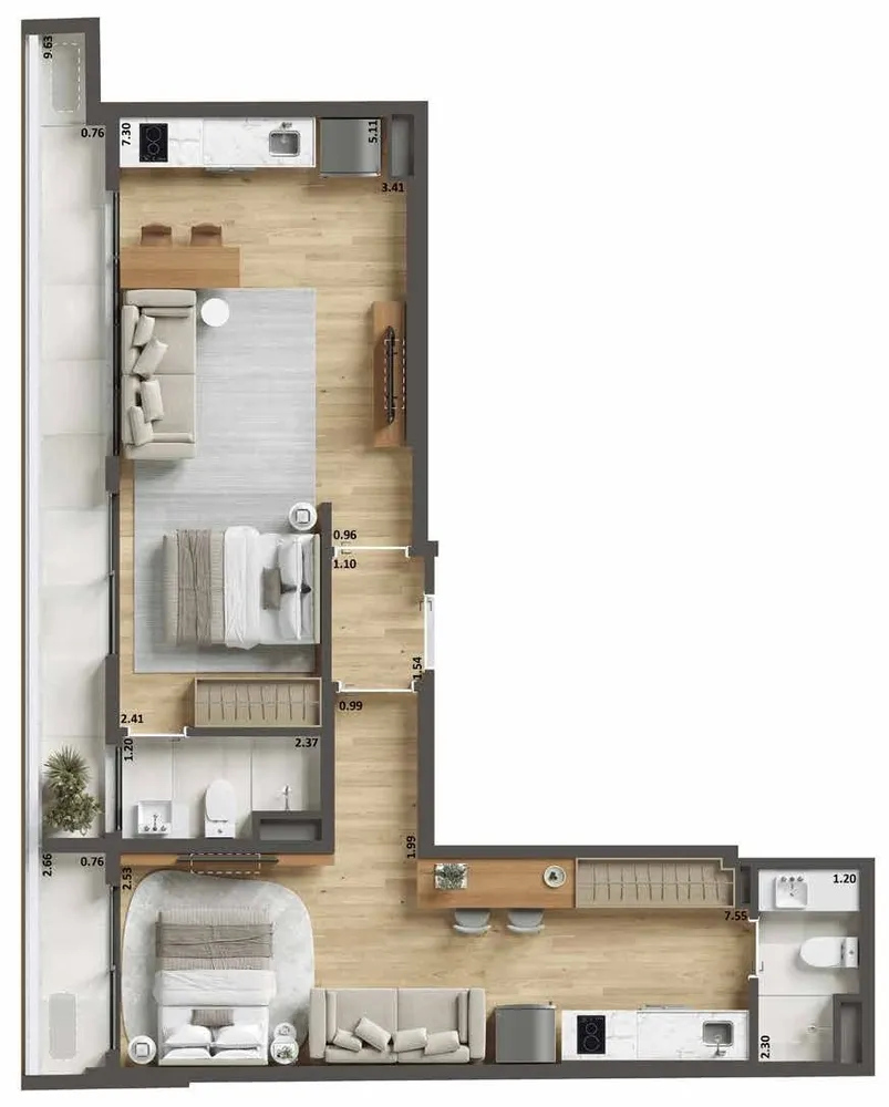 Apartamento, 1 quarto, 39 m² - Foto 23
