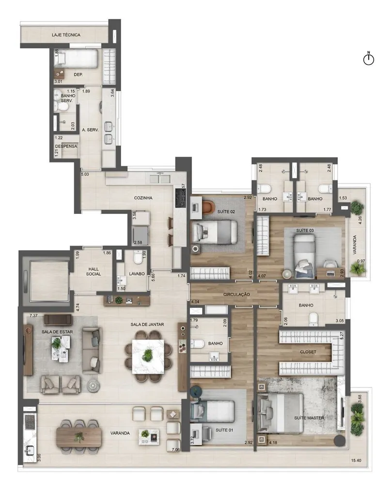 Apartamento, 4 quartos, 369 m² - Foto 51