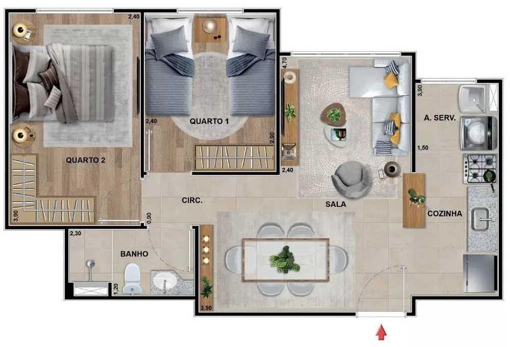 Apartamento, 1 quarto, 34 m² - Foto 26