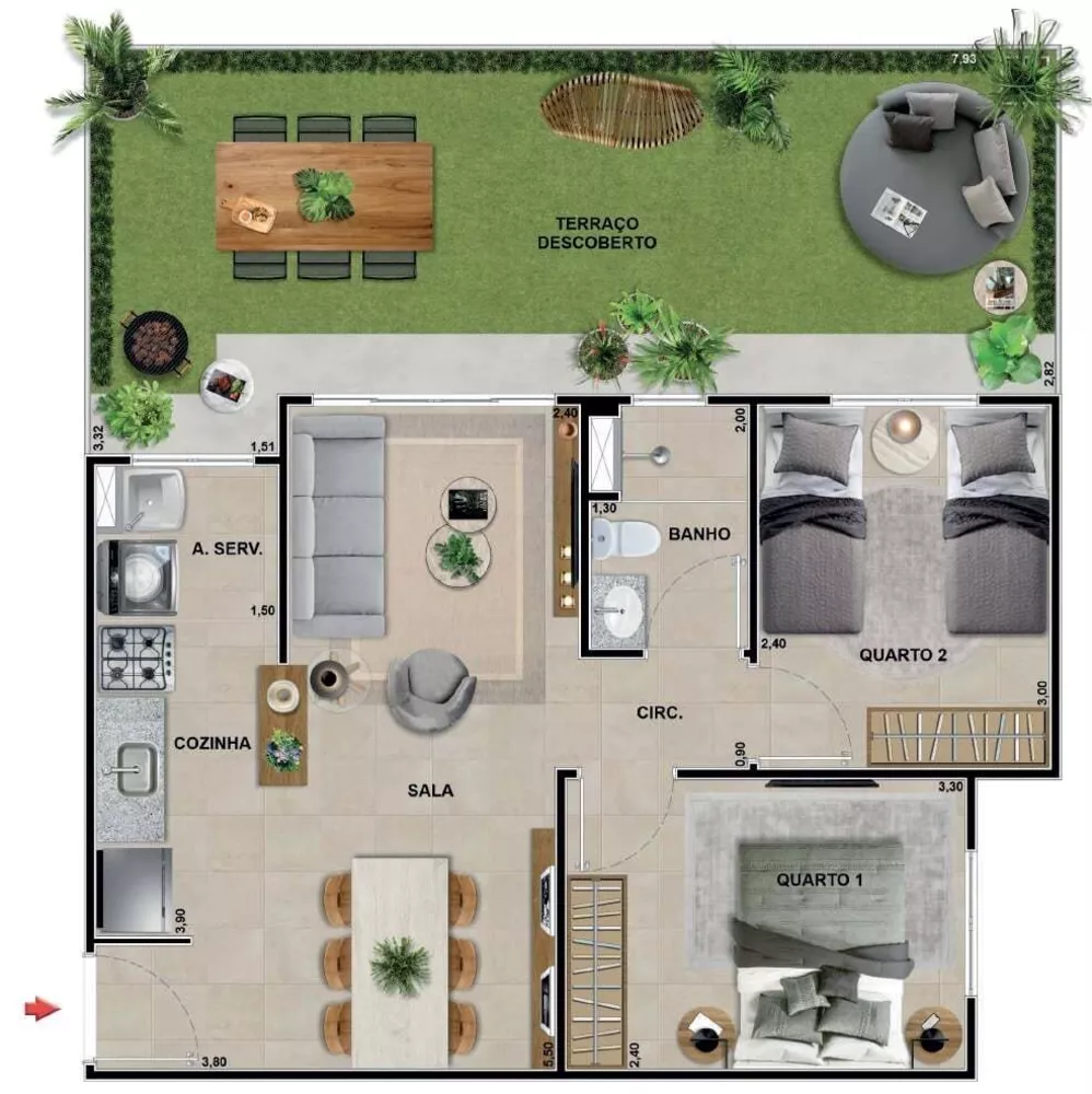 Apartamento, 1 quarto, 34 m² - Foto 6