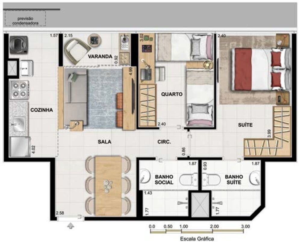 Apartamento à venda com 3 quartos, 60m² - Foto 15
