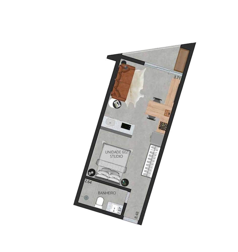Apartamento à venda com 1 quarto, 48m² - Foto 12