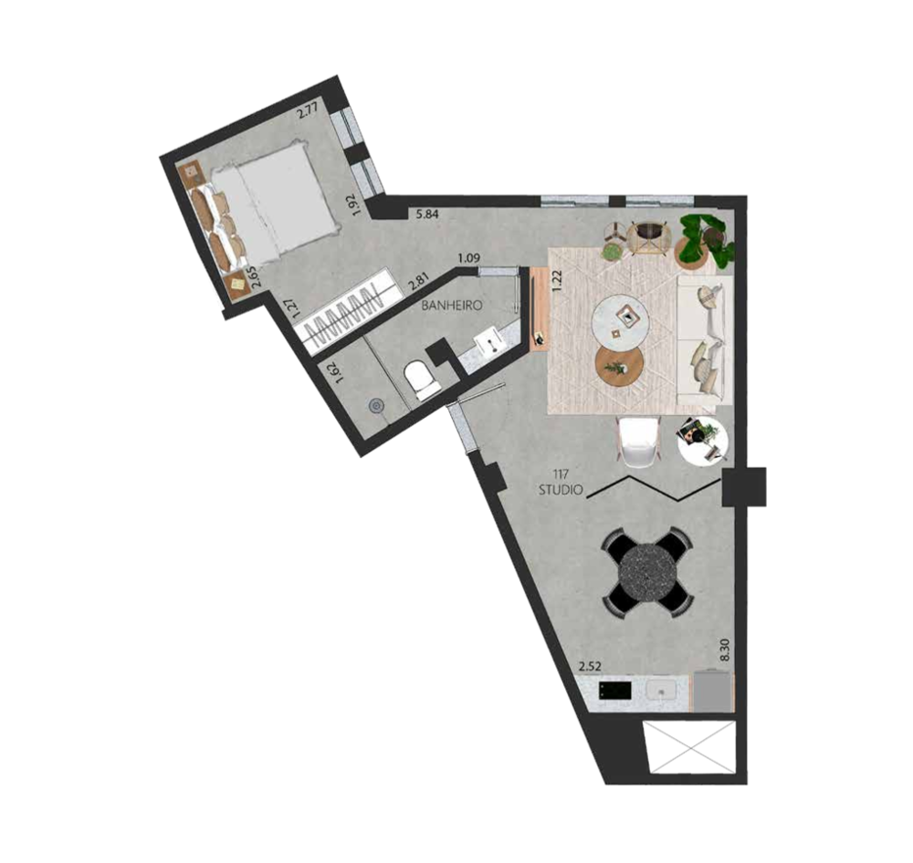 Apartamento à venda com 1 quarto, 48m² - Foto 10