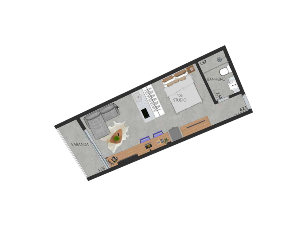 Apartamento à venda com 1 quarto, 48m² - Foto 8