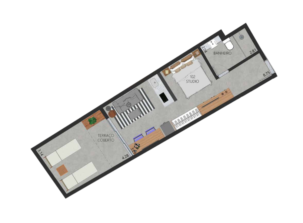 Apartamento à venda com 1 quarto, 48m² - Foto 7