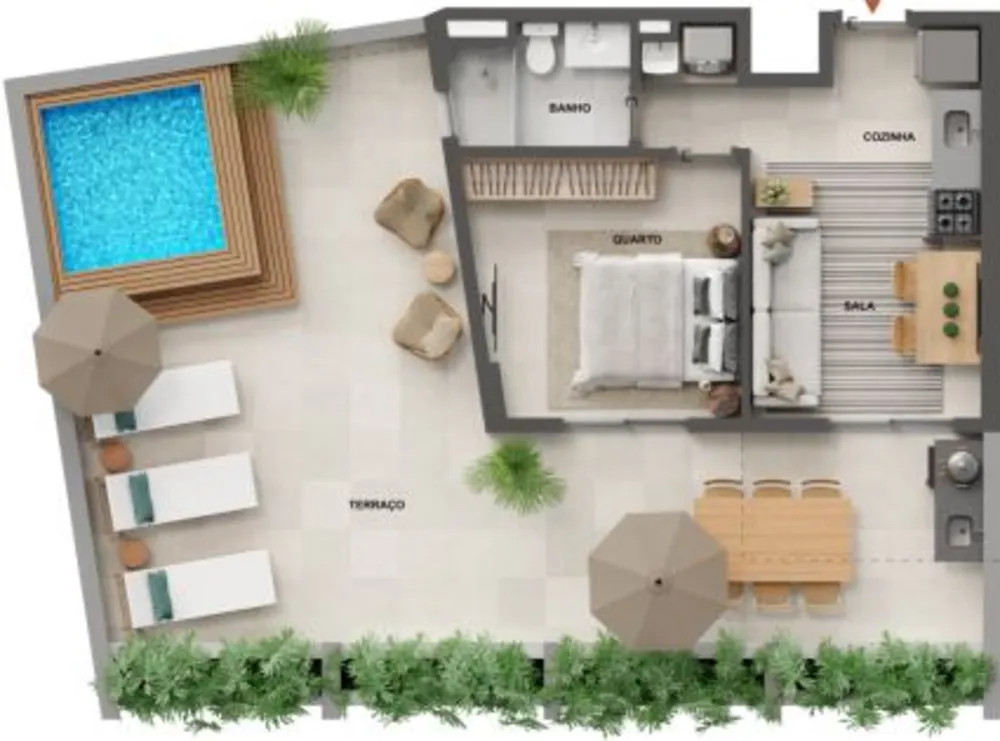 Apartamento, 1 quarto, 46 m² - Foto 61
