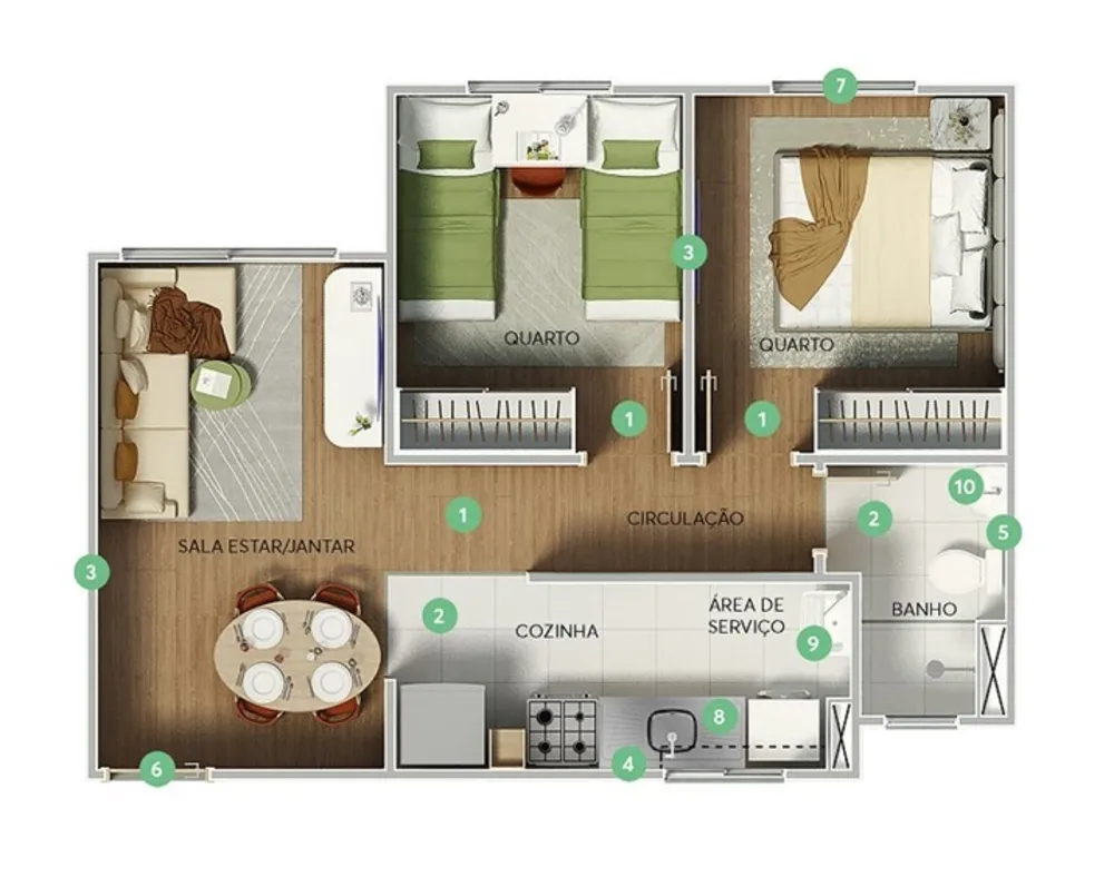 Apartamento, 2 quartos, 41 m² - Foto 9