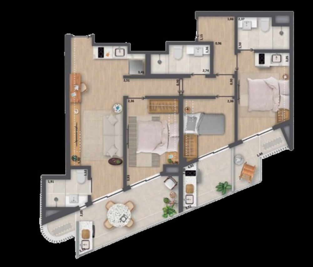 Apartamento, 3 quartos, 92 m² - Foto 2