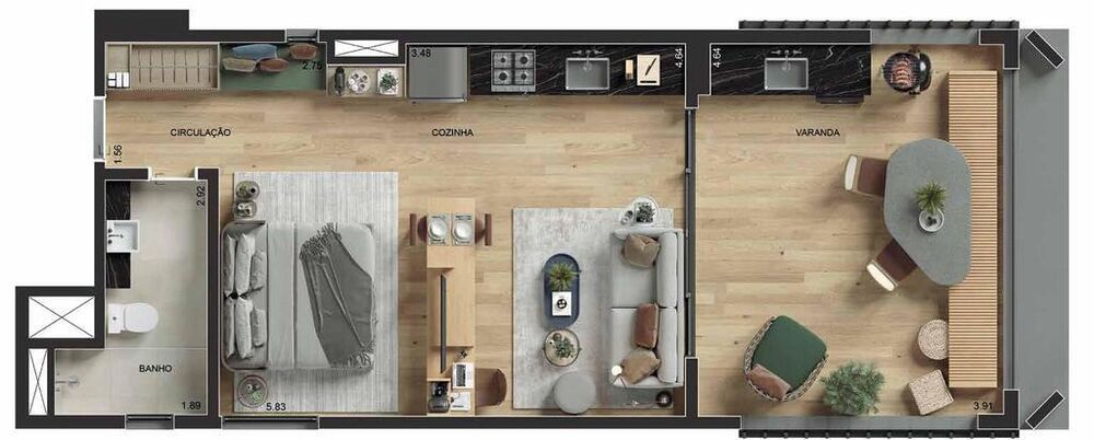 Apartamento, 1 quarto, 58 m² - Foto 25