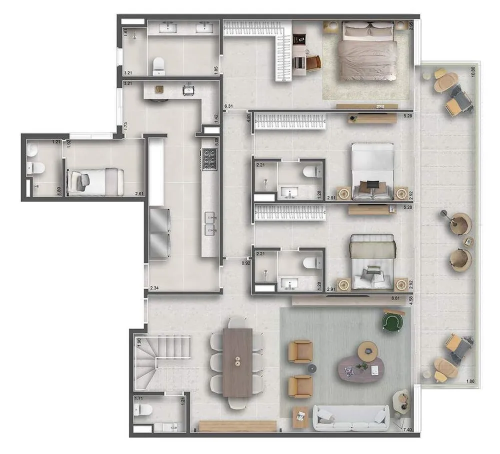 Apartamento, 3 quartos, 166 m² - Foto 21