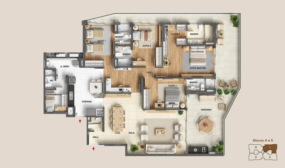 Cobertura, 5 quartos, 171 m² - Foto 23