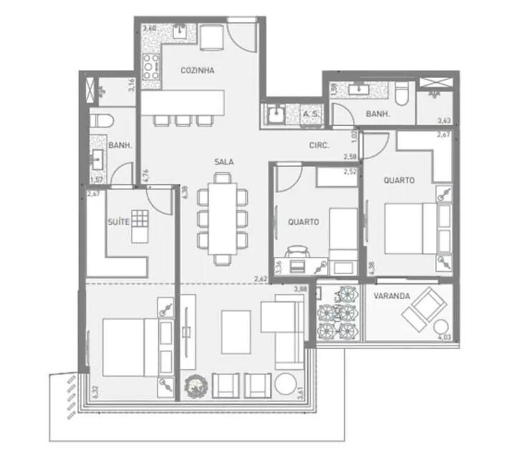 Apartamento, 3 quartos, 125 m² - Foto 13