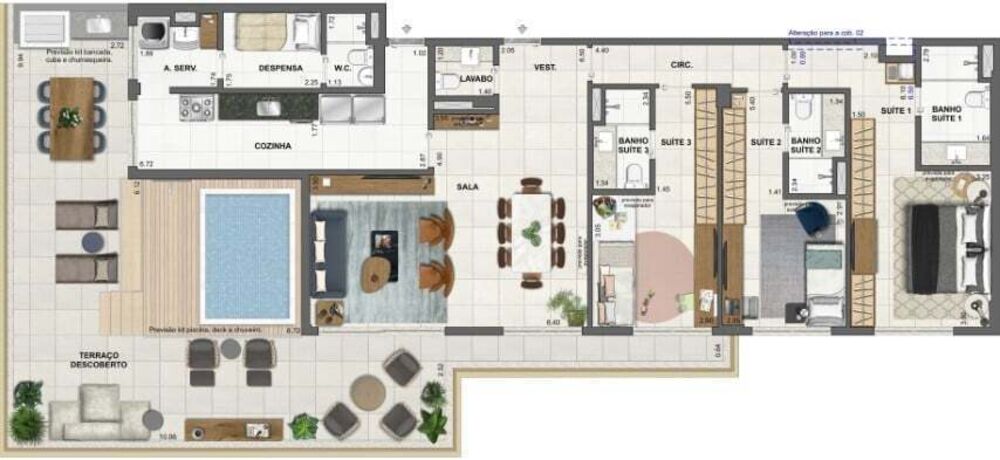 Apartamento à venda com 3 quartos, 139m² - Foto 11