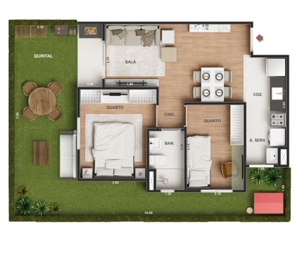 Apartamento, 2 quartos, 42 m² - Foto 24