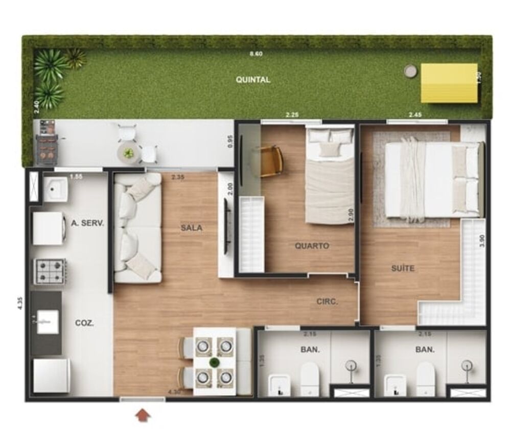 Apartamento, 2 quartos, 42 m² - Foto 21