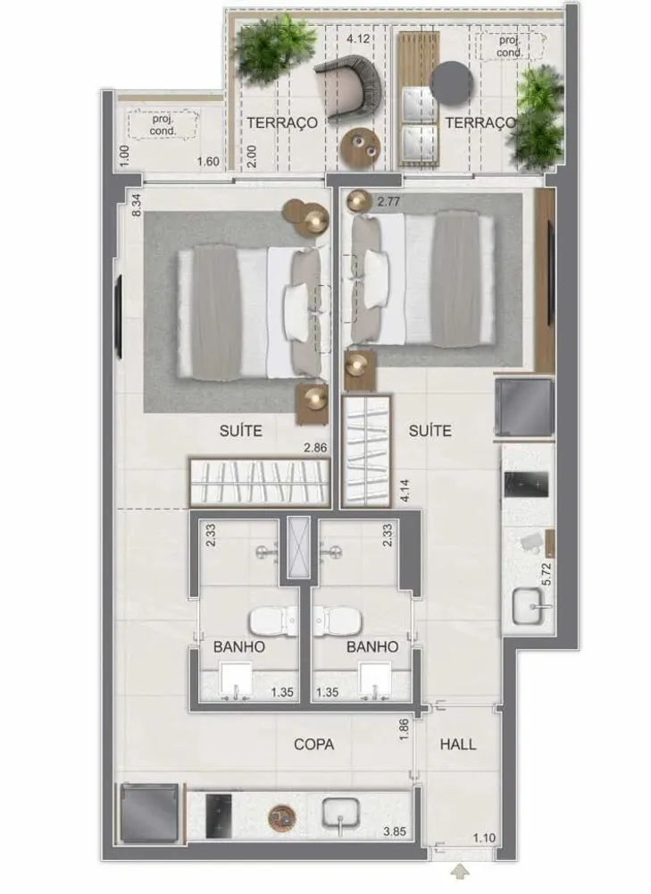 Cobertura, 2 quartos, 92 m² - Foto 35