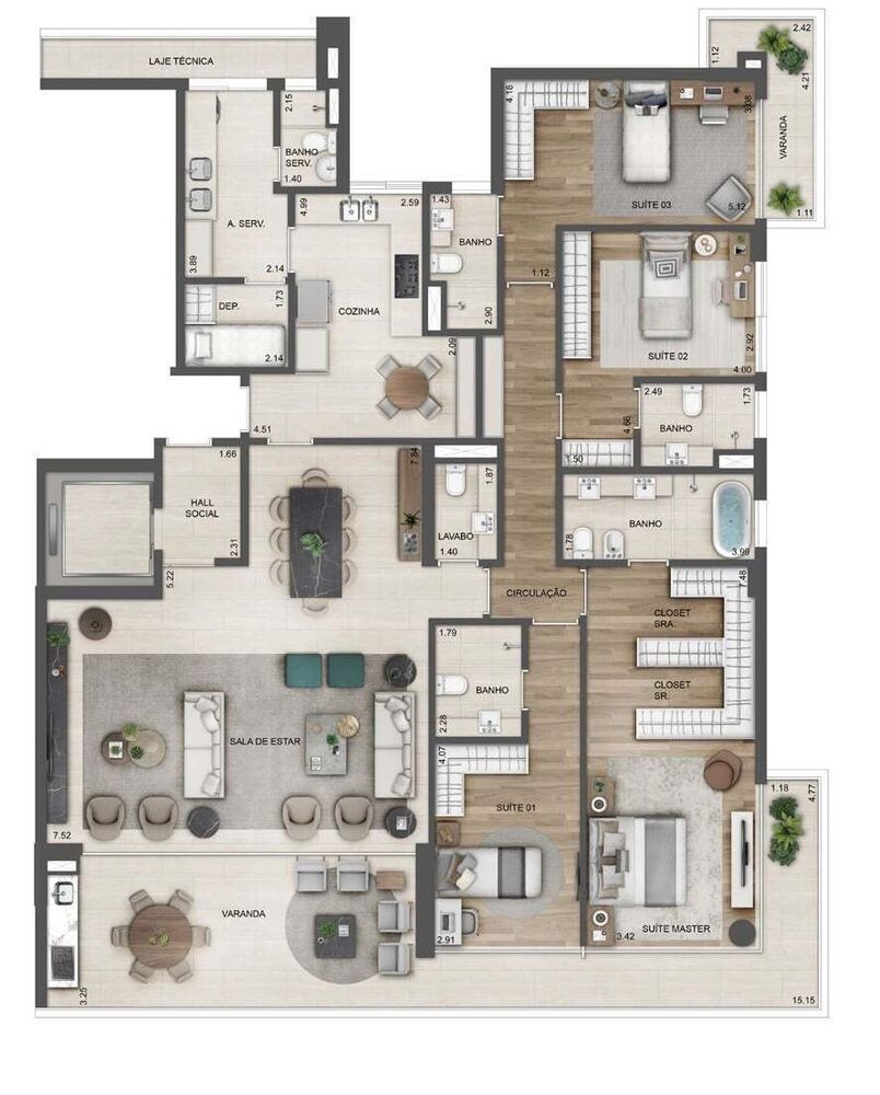 Apartamento, 4 quartos, 194 m² - Foto 43