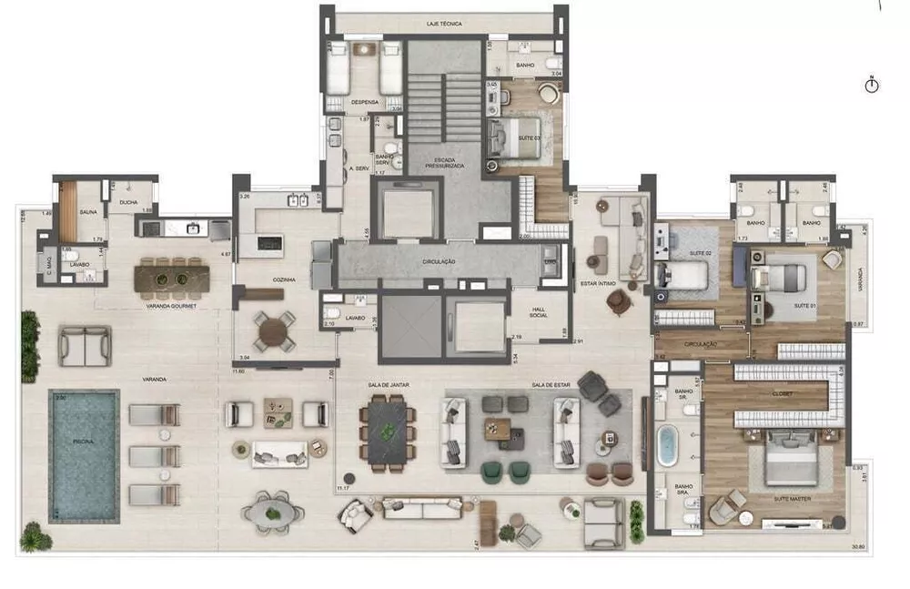 Apartamento, 4 quartos, 194 m² - Foto 47