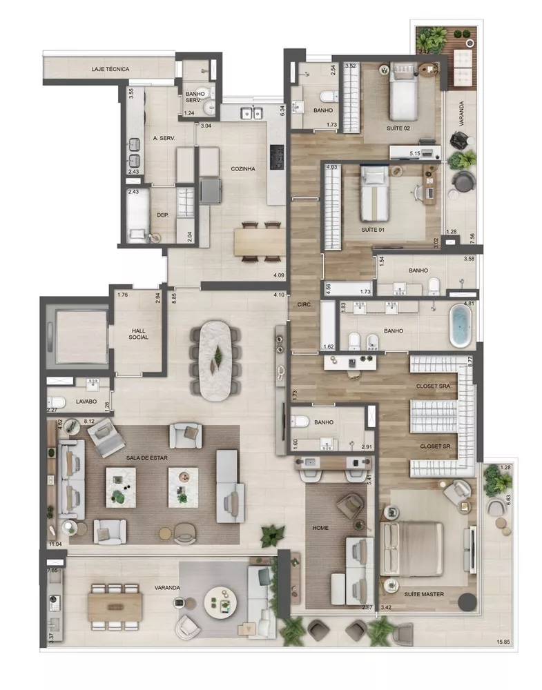 Apartamento, 4 quartos, 194 m² - Foto 46