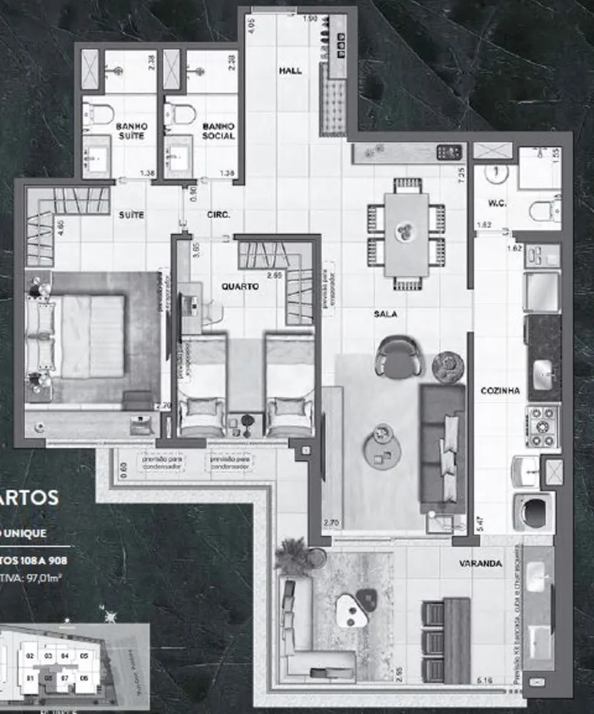Apartamento, 2 quartos, 97 m² - Foto 54