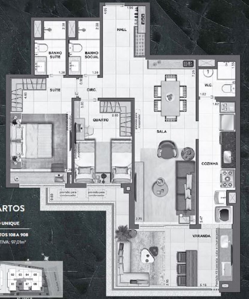 Apartamento, 2 quartos, 97 m² - Foto 3