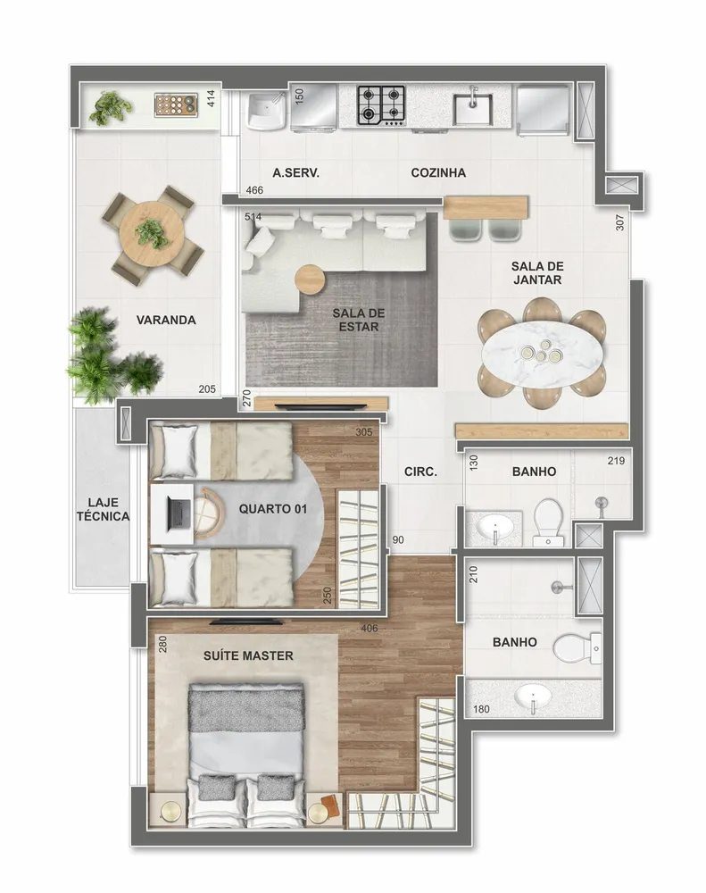 Apartamento, 2 quartos, 73 m² - Foto 153