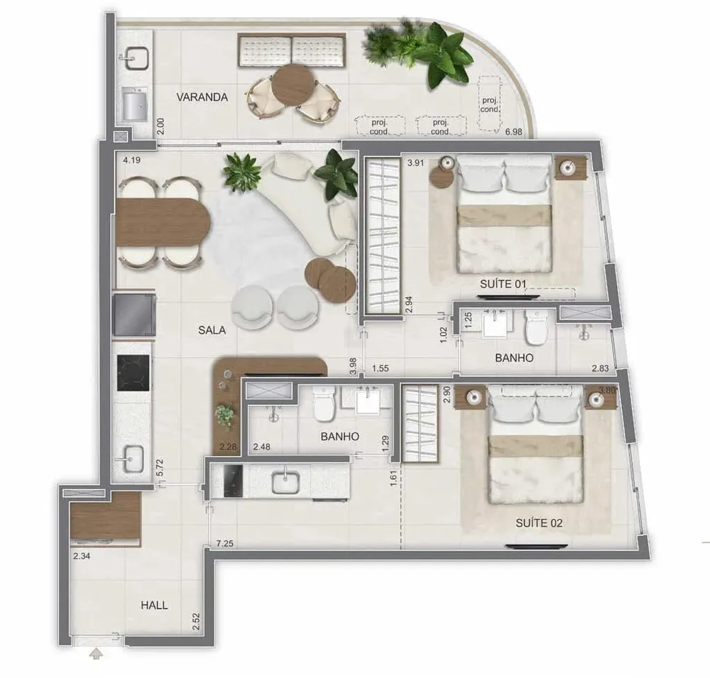 Cobertura, 2 quartos, 92 m² - Foto 6