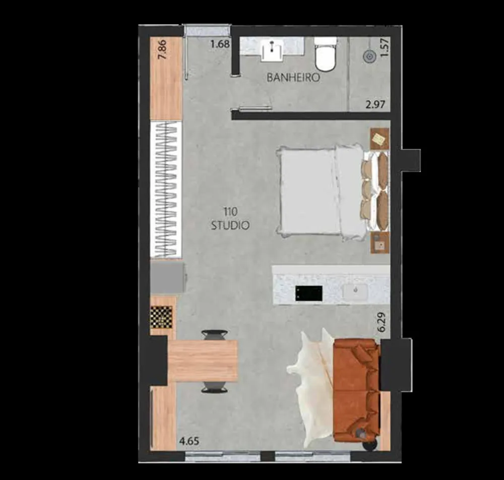 Apartamento, 1 quarto, 58 m² - Foto 31