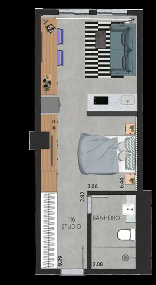 Apartamento, 1 quarto, 58 m² - Foto 37