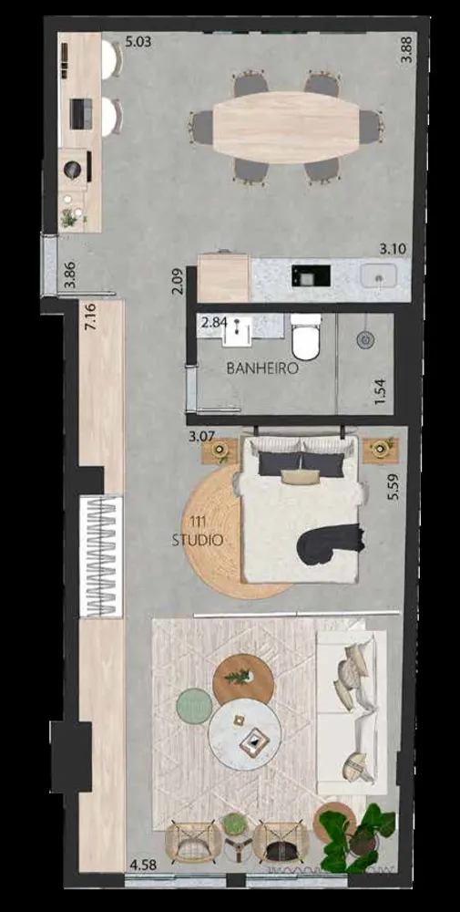 Apartamento, 1 quarto, 58 m² - Foto 32