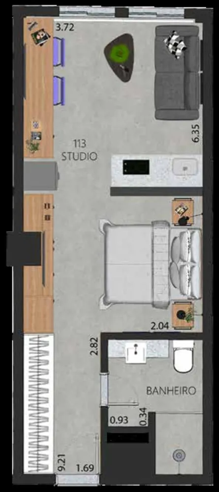 Apartamento, 1 quarto, 58 m² - Foto 34