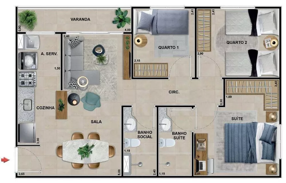 Apartamento, 3 quartos, 87 m² - Foto 36