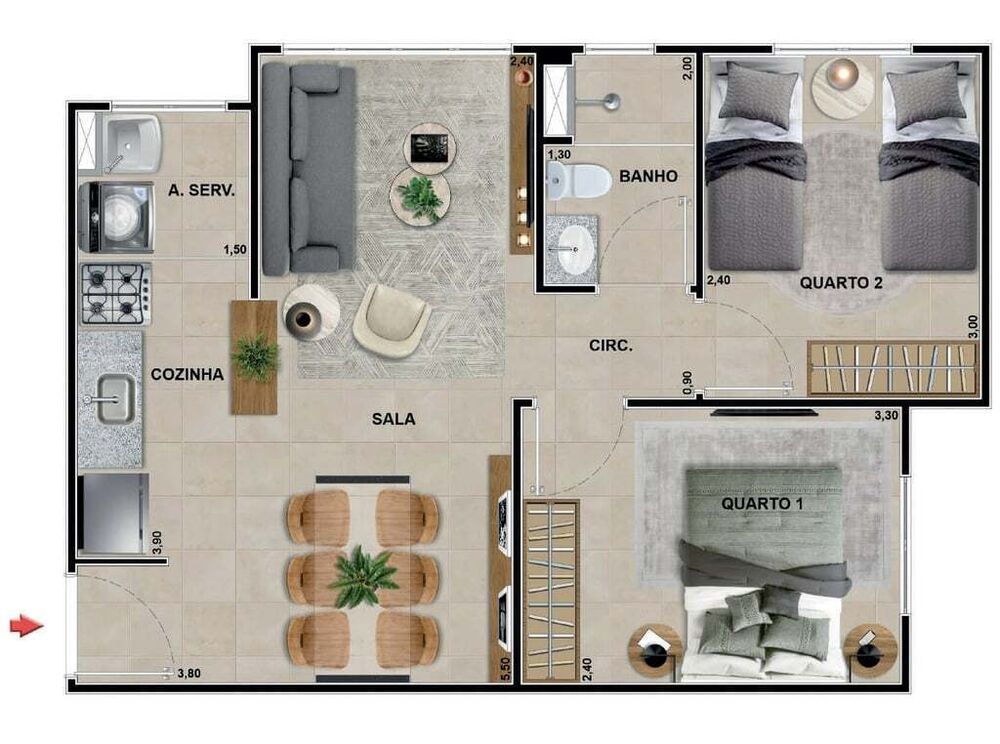 Apartamento à venda com 3 quartos, 87m² - Foto 13