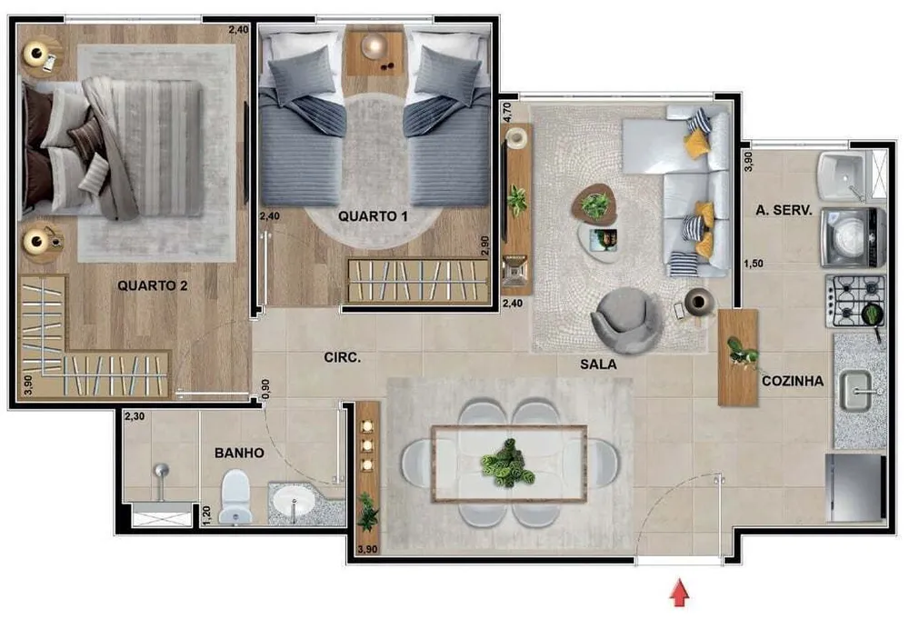 Apartamento, 3 quartos, 87 m² - Foto 85