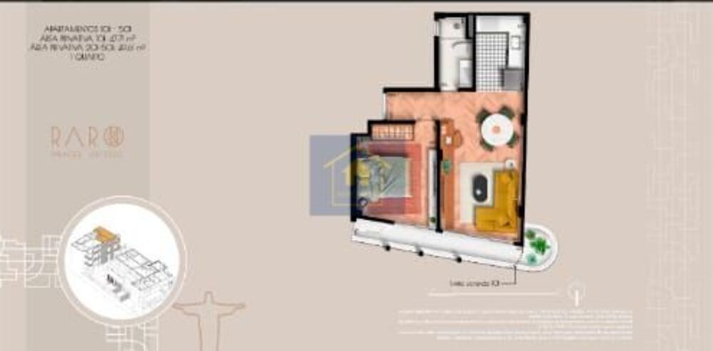 Apartamento, 3 quartos, 51 m² - Foto 3