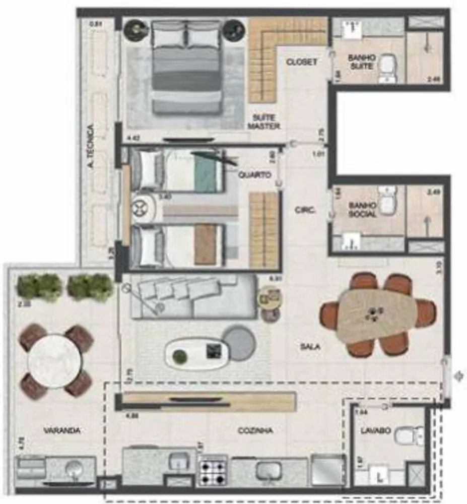 Apartamento, 4 quartos, 132 m² - Foto 47