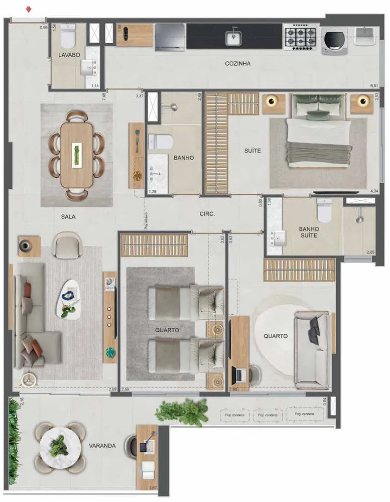Apartamento, 3 quartos, 101 m² - Foto 54