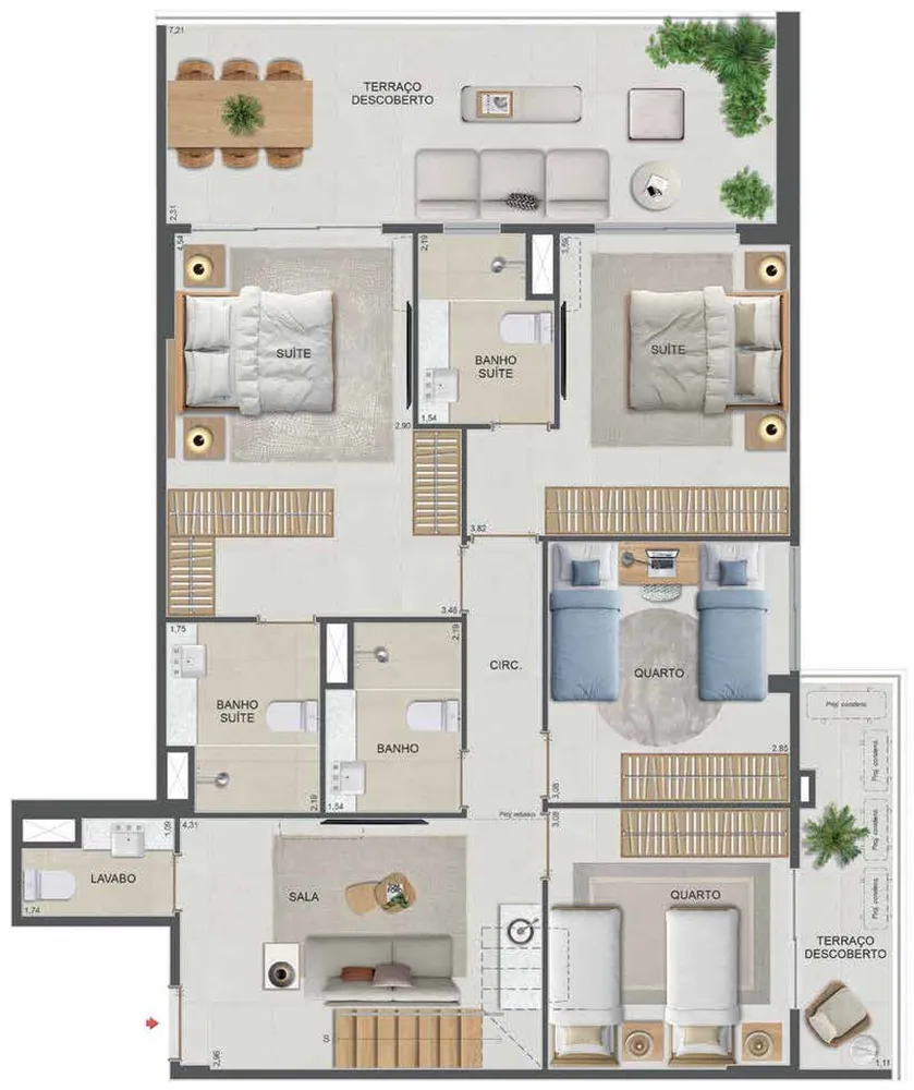Apartamento, 3 quartos, 101 m² - Foto 88