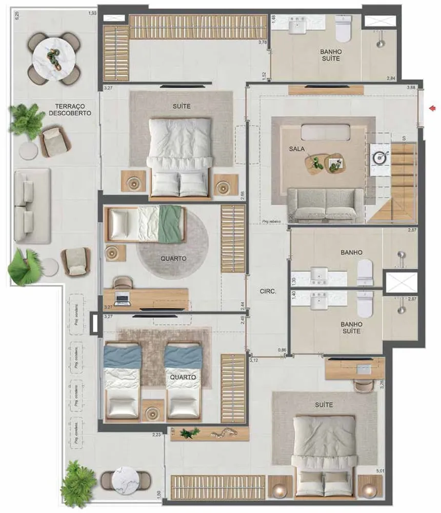 Apartamento, 3 quartos, 101 m² - Foto 85