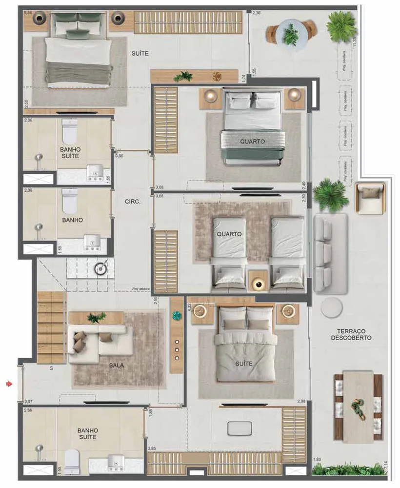 Apartamento, 3 quartos, 101 m² - Foto 83