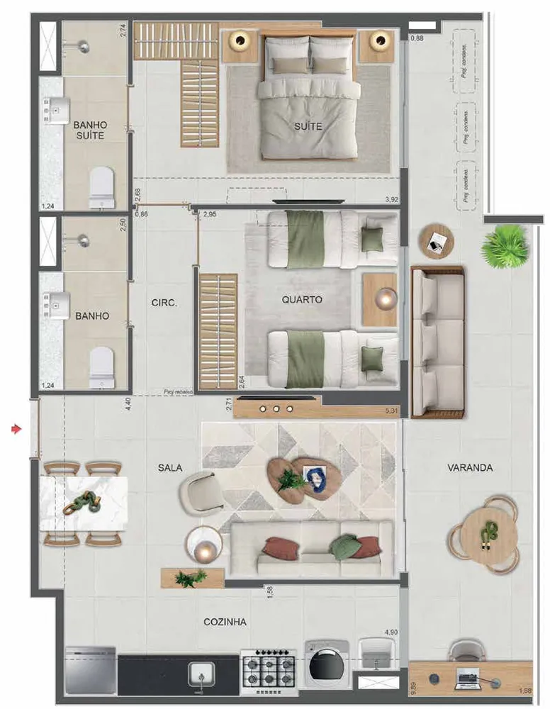 Apartamento, 3 quartos, 101 m² - Foto 47