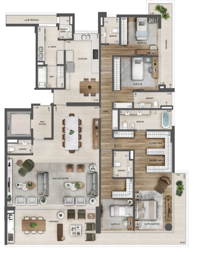 Apartamento, 4 quartos, 231 m² - Foto 54