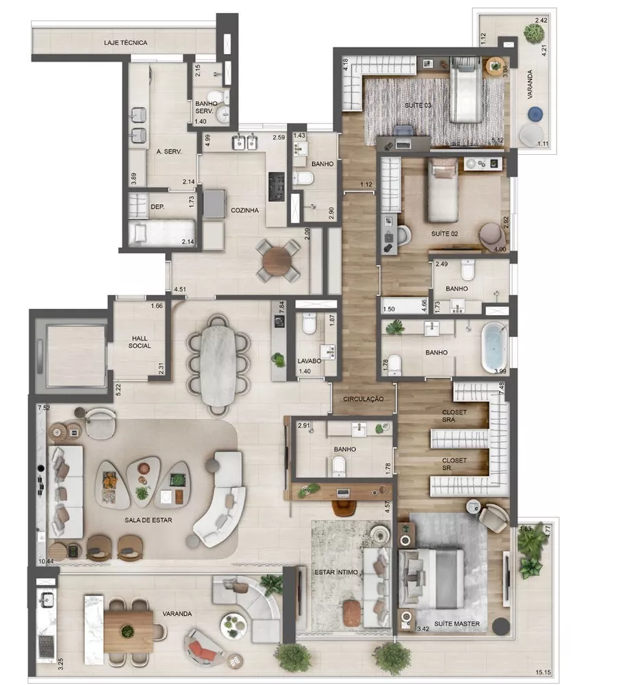 Apartamento, 4 quartos, 231 m² - Foto 46