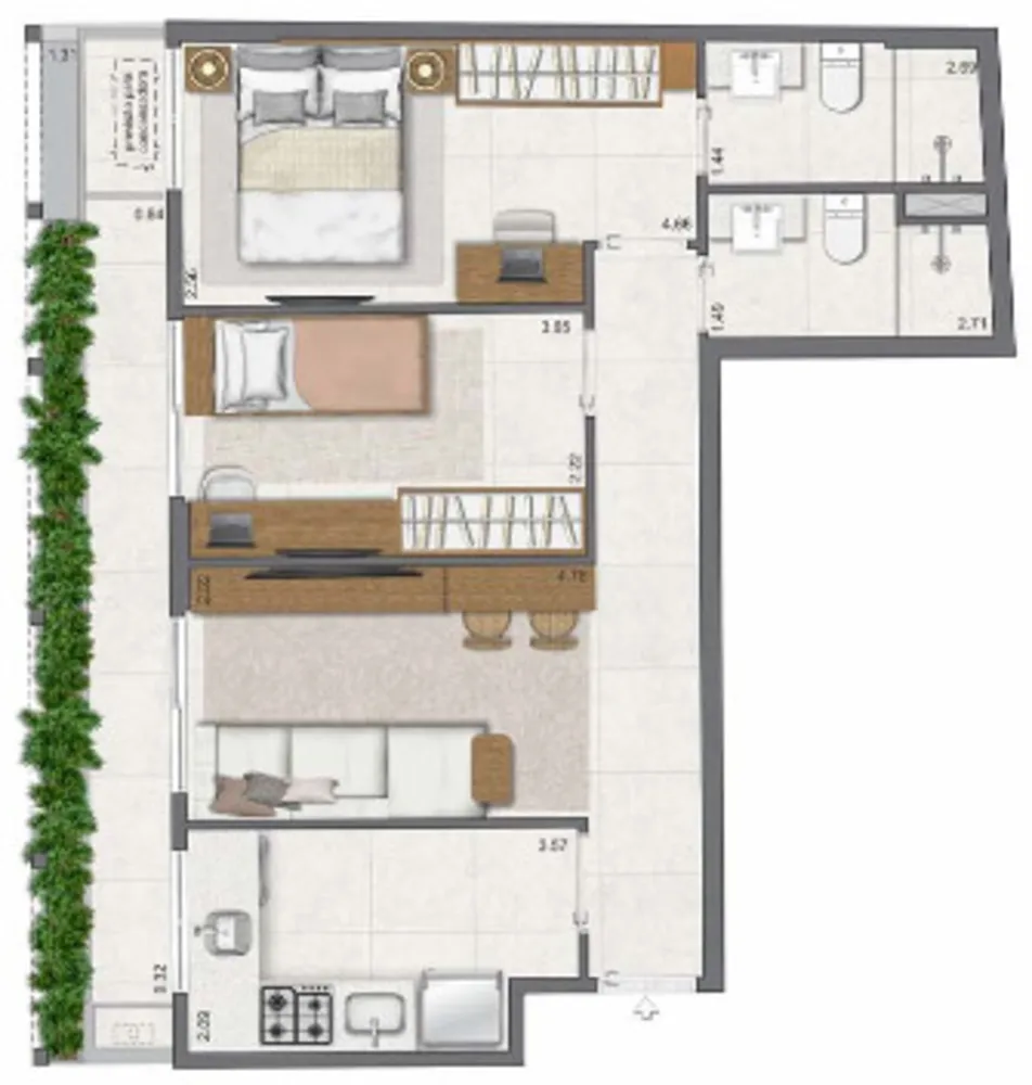 Apartamento, 2 quartos, 62 m² - Foto 16